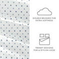 thumbnail image 5 of Noble Linens 4 Piece Pattern Microfiber Bed Sheets Set, Navy Lily, Queen, 5 of 10