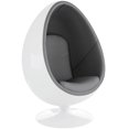 thumbnail image 2 of Aron Living Pod Chairs 53" Fiberglass and Wool Easter Egg Chair in Gray/White, 2 of 5