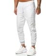 thumbnail image 4 of Vedolay Sweatpants Men Linen Pants Casual Long Pants Casual Trousers White,XL, 4 of 5