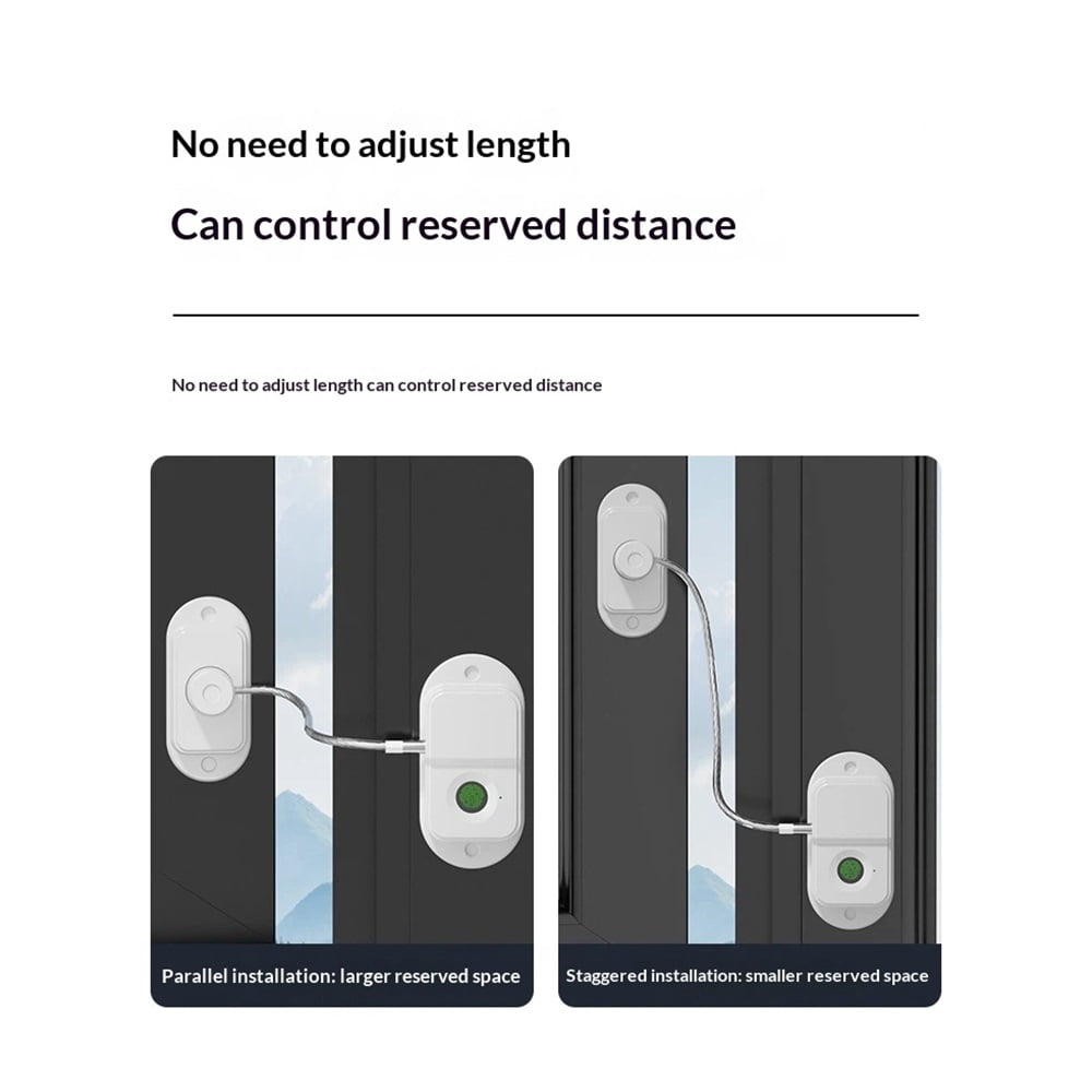 Fingerprint Fridge Lock, Refrigerator Lock with Fingerprint, for Fridge, Cabinet Locks, Drawers, Dishwasher, Toilet and Cabinet Locks Baby Proofing, 3M Adhesive No Drilling (White)