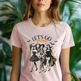 thumbnail image 5 of Let’s Go Ghouls Graphic T-Shirt Vintage Witch Skeleton Vampire Tee, Natural, Size M, 5 of 6