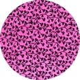 thumbnail image 1 of Ahgly Company Indoor Round Oriental Pink Industrial Area Rugs, 7' Round, 1 of 4