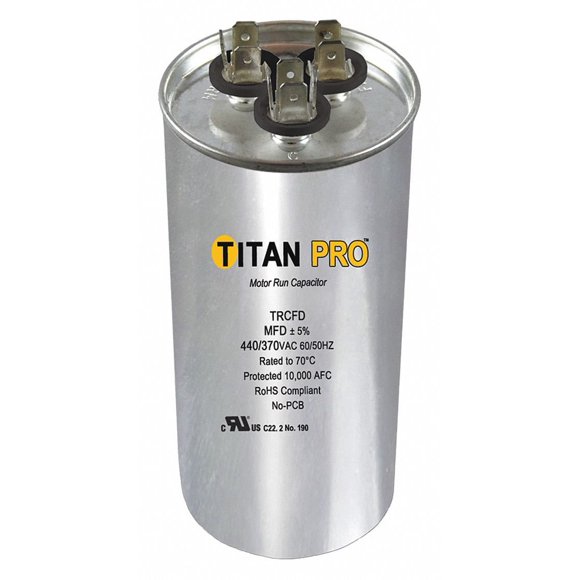 TITAN PRO Capuchon de Moteur Double, 60/7.5 MFD, 370-440V (TRCFD6075)