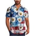 thumbnail image 2 of Aobny T-Shirt Fourth of July Patriotic Mens Polos Big & Tall Short Sleeve Collared T Shirts for Man,Red,L, 2 of 6