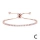 thumbnail image 1 of Pulsera ajustable con cadena de garra de diamantes de imitación telescópicos para mujer, sencilla y moderna, con microincrustaciones de cristal., 1 of 7