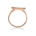 thumbnail image 2 of 1/10Ct Bar Diamond Ring 10K Rose Gold Women's Stackable Wedding Band, 2 of 4