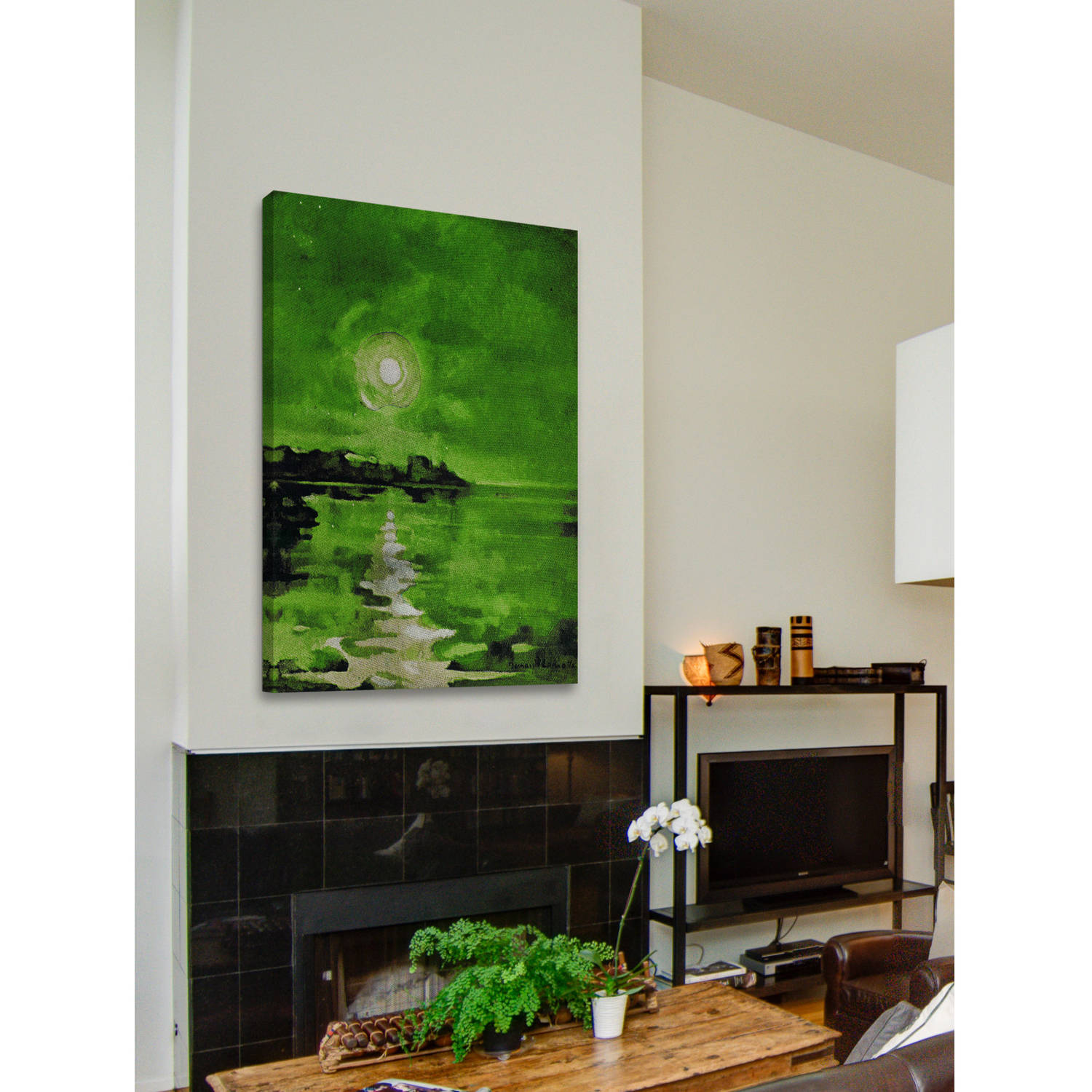 "Green Waters" Painting Print on Wrapped Canvas