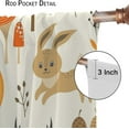 thumbnail image 6 of Kids Baby Woodland Curtains Forest Animals Cartoon Girls Children''s Cute Cartoon Funny Colorful Weeds Plants Fox Blackout Rod Pocket Curtains for Bedroom Living Room Window Drapes 42x54 Inch, 6 of 6