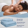 thumbnail image 5 of ForPro Collection Professionnelle Ensemble de Draps de Massage en Microfibre Premium 3 Pcs, Glycine, Ultra-Léger, Résistant aux Taches et aux Plis, Comprend Drap Plat et Drap-Housse de Massage et Housse de Repose-Visage de Massage, 5 of 5