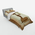 thumbnail image 2 of Ambesonne African Bedding Set 3 Pcs, Lady Hand Gesture, Twin, Brown Pale Brown, 2 of 2