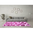 thumbnail image 3 of Ahgly Company Indoor Round Abstract Pink Modern Area Rugs, 3' Round, 3 of 4