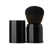 Premium Retractable Kabuki Makeup Brush - Aguder Blush Brushes Great for Blending Liquid Cream Mineral Cosmetics or Translucent Powder Black