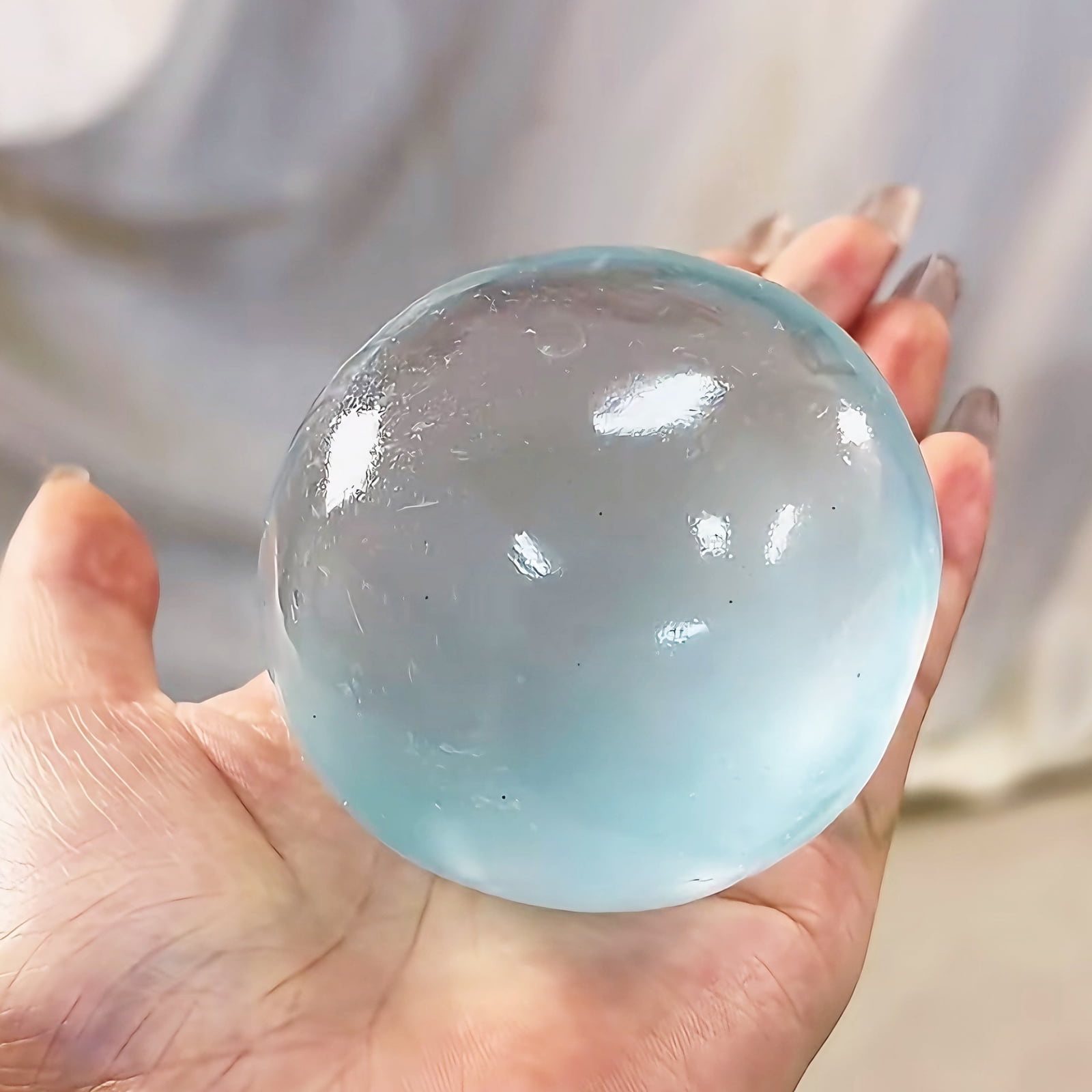 Coconut Oil Stress Ball, Coconut Oil Squooshy Ball Clear, Slow Rising , Soft and Non-Sticky