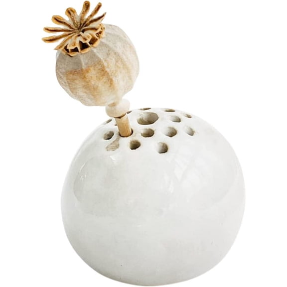 Dandelion Vase for Mom - Small Porous Flower Vase, Handmade Resin Miniature Daisy Vase with Multiple Holes, Unique Colorful Round Vase for Wildflowers, Home Decor Ornament & Toothpick Holder