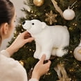 thumbnail image 7 of Voglyf Polar Bear Plush Christmas Decoration White, Sturdy Standing Frame, Soft Plush Fabric, PP Cotton Filling, for Fireplace, Tree, Shelf, Winter Decor and Holiday Display, 7.87Inch, 7 of 7