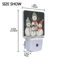 thumbnail image 4 of Yayeee LED Night Light for The Home Plug in With Light Sensors 2 Pack, Snowman Family, 4 of 6