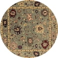 thumbnail image 1 of Ahgly Company Indoor Round Oriental Brown Industrial Area Rugs, 4' Round, 1 of 4