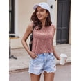 thumbnail image 3 of Oudiya 2 Pack Women Pajama Set Print Sleepwear Tank Tops and Ruffled Shorts with Pockets Soft Loungewear Sets Outfits, 3 of 6