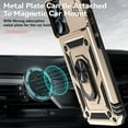 thumbnail image 3 of Dteck Case for iPhone 16 Pro Max,Heavy Duty with Slide Camera Protective Military Grade Phone Cover with Ring Kickstand Shockproof Rubber+ PC Case,Gold, 3 of 9