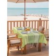 thumbnail image 2 of Outdoor Tablecloth with Umbrella Hole for Patio/Picnic/Party/Camping, Green Wooden Grain Waterproof Table Cloth Rectangle Table Cover Washable, Vintage Chic Geometric Gradient (60"x 102"), 2 of 8
