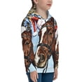 thumbnail image 5 of Naloa Christmas Horse Teenage Zipper Hoodie, Long Sleeve Zip Up Hoodies Casual Jackets Tops for 7-12 Years-Small, 5 of 6