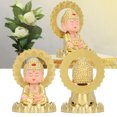 thumbnail image 1 of Shaking Head Maitreya Statue, Light Energy Induction Cute Solar Buddha Statue  for Office, 1 of 8