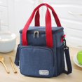 thumbnail image 4 of Lunch Bento Box PEVA Beer Ice Pack for School Work Camping Travel (Navy Blue), 4 of 10