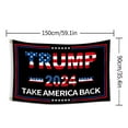 thumbnail image 2 of Decorative Flags, 2024 Flag 3X5 Outdoor Double 3 Ply Take America Back Flags Color Clear Pattern Reinforcement Sewing Durable Polyester, Flags_ Banners & Accessories, 2 of 2