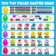thumbnail image 3 of Paquete de 100 huevos de Pascua de plástico con juguetes en el interior para jirafas infantiles, 3 of 6