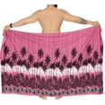 thumbnail image 4 of HAPPY BAY Men's Pareo Swim Trunk Vacation Sarong Beach Wrap One Size Taffy, Palm Tree Summer Vacation Party, 4 of 5