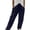 bleu, variante sur FNFYFH Pantalon en Coton et Lin pour Femmes, Grand avec Cordon de Serrage et Poches, Gris