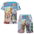 thumbnail image 2 of Tom And Jerry Boys Girls Short Sleeve Mesh T-Shirt And Shorts Outfit Set Summer Clothes Set for Kids, 2 of 8
