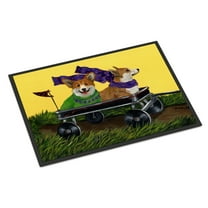 Carolines Treasures PPP3257MAT Corgi Express Door Mat Indoor Rug or Outdoor Welcome Mat 18x27 Doormat  18H X 27W