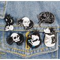 thumbnail image 3 of Heytea Funny Design Enamel Pin Set - Black Cat Cartoon Brooch Badge Pins for Clothes Bags Backpack, 3 of 5