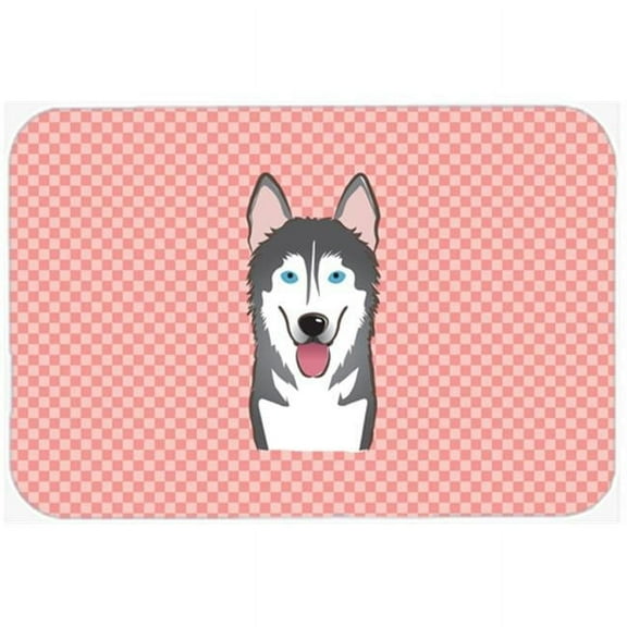 Carolines Treasures Checkerboard Pink Alaskan Malamute Mouse Pad- 7.75 x 9.25 In.