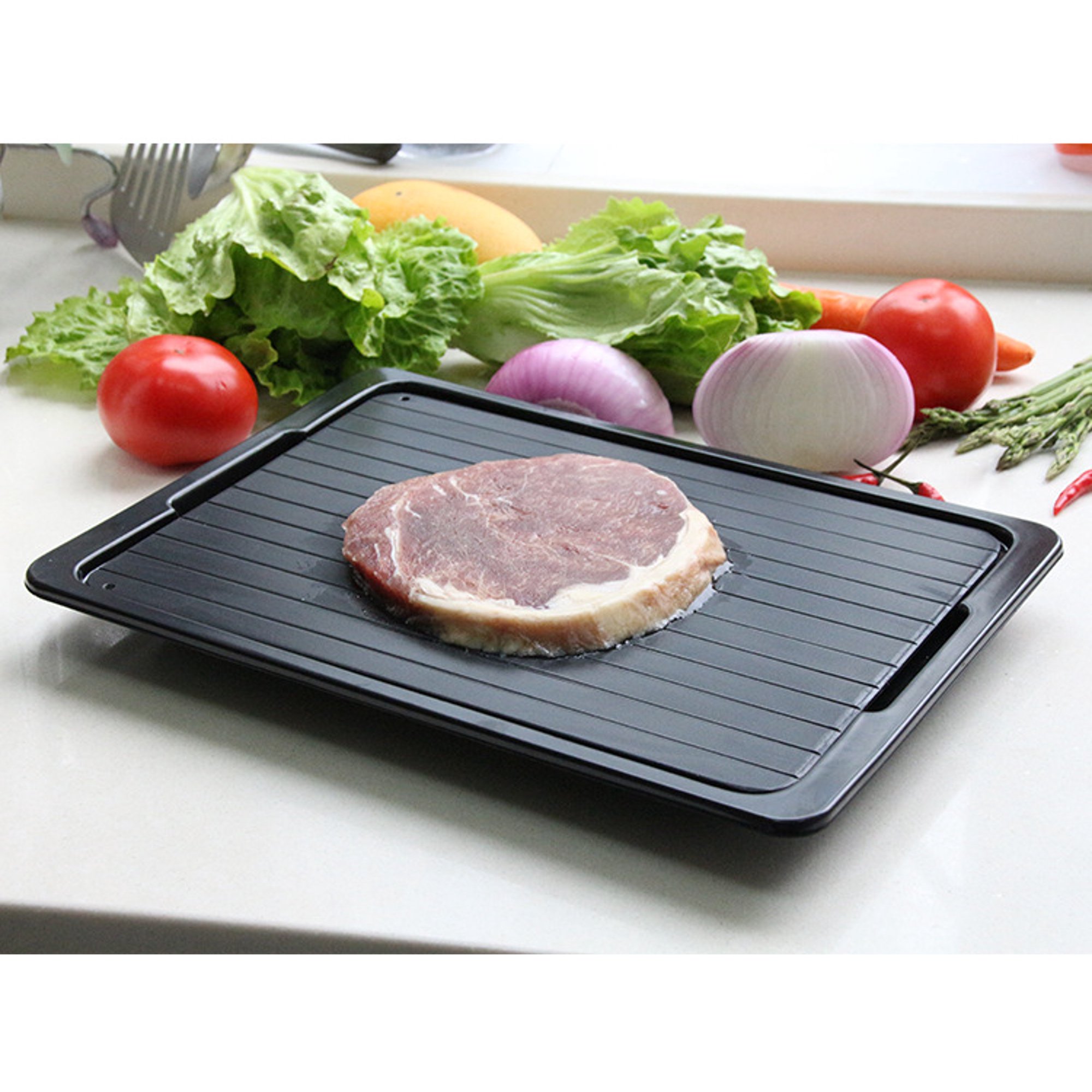 Plaque Décongélation Rapide Aluminium - Pour Viande, Poisson Surgelés - Naturel Et Sain