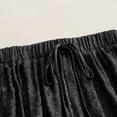 thumbnail image 3 of Olyvenn Women's High Elastic Waist Straight Wide Leg Pants Sequin Bling High Cut Casual Loose Pleated Party Night Out Club Wear Long Pants Black S, 3 of 9
