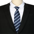 thumbnail image 4 of CHOK Cravate pour Hommes à Fermeture Éclair, Ajustable, pour le Cou, pour Tenue Décontractée et Formelle, Bleu Marine -5, 4 of 4