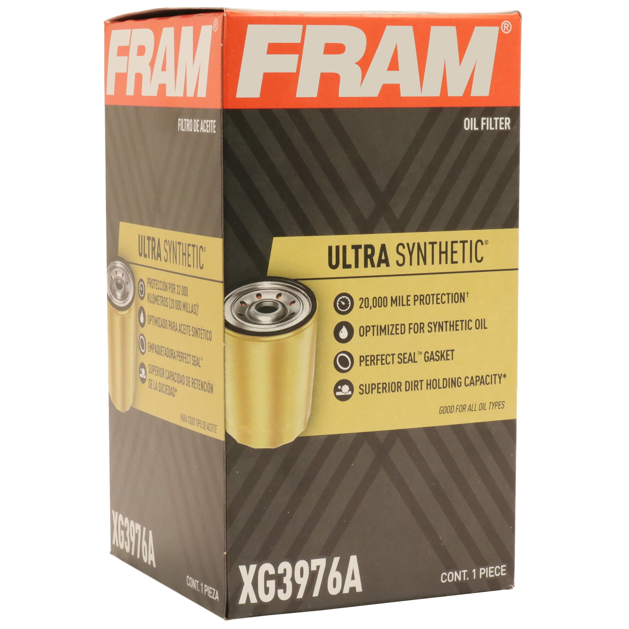 (6 pack) FRAM Ultra Synthetic Oil Filter, XG3976A, 20K mile Replacement Filter for Select Vehicles