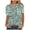 Green womens tops summer, variant on USSUMA Womens Tops Dressy Casual Summer Womens Tops Casual Short Sleeve Blouses Button Up V Neck Printed Tee Shirts Casual Loose Lightweight Henley Shirts