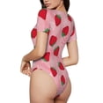 thumbnail image 2 of Balery Strawberry Body de cuello redondo de manga corta para mujer Tops de manga corta Tops básicos-Medium, 2 of 7