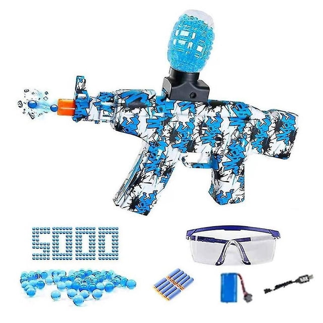 Pistola eléctrica Blaster Gel Blaster Splatter Pellet Pistola de juguete para niños al aire libre - Azul oso de fresa Electrónica