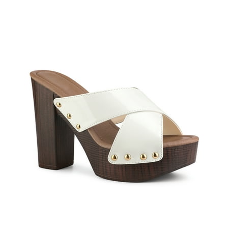 

Perphy Sandals for Women Platform Sandals Crisscross Strap Chunky Heels Sandals