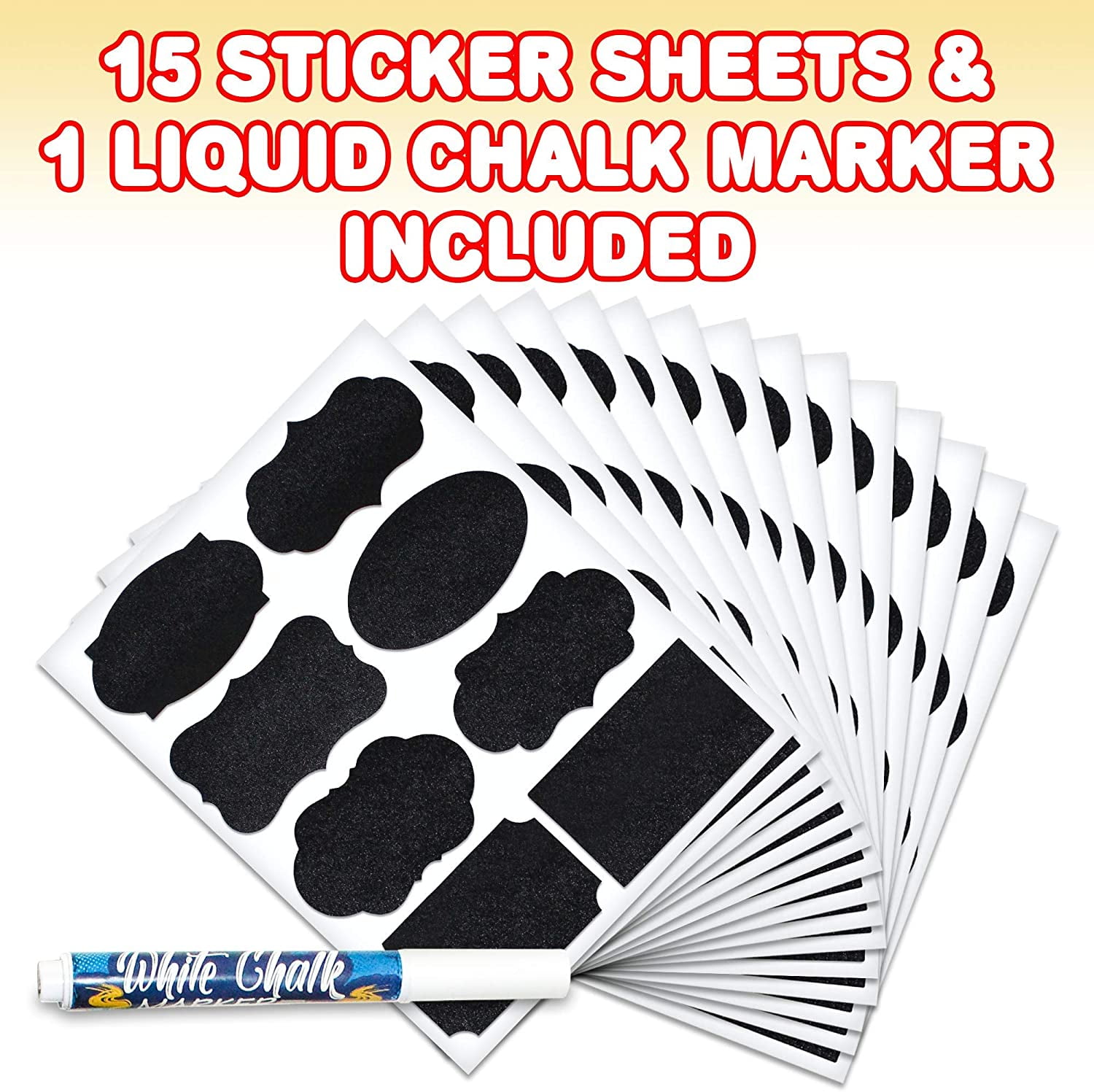 250 Table Foil Labels Chalk Foil Sticker Label Sticker Chalk Pens W19 