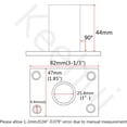thumbnail image 2 of ABCISI Heavy Duty Boat Hand Rail Fitting, 90 Degree 1 inch Rectangular Base-Marine 316 Stainless Steel Deck Hardware, 2 of 8