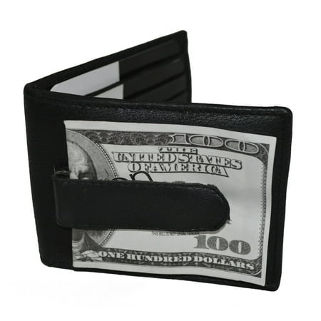 Money clip bifold wallet with 6 credit card slots. - 0