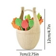 thumbnail image 2 of Wooden Barrel Leaf Fruit Fork Orange Tube Fruit Fork Small, 2 of 2
