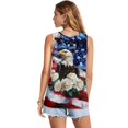 thumbnail image 2 of FUIALDOLG Women's American Flag with Eagle Tank Tops 4th Of July Patriotic Flag T-shirt Lady Sleeveless V Neck Tshirt Flowy Tunic Tops Loose Fit Athletic Tee Dressy Independence Day Party Costume,S, 2 of 7