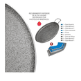 thumbnail image 2 of Comal Grande Antiadherente Tortillas Italianos Xtellar rojo 30cm, 2 of 3
