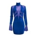 thumbnail image 3 of Vestido de Manga Larga de Trompeta Con Cuello Alto de Terciopelo Cosido de Malla Para Mujer Odeerbi ODB115792, 3 of 7